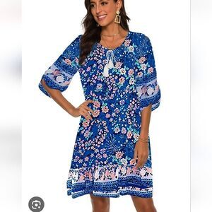 Halife tie neck dress